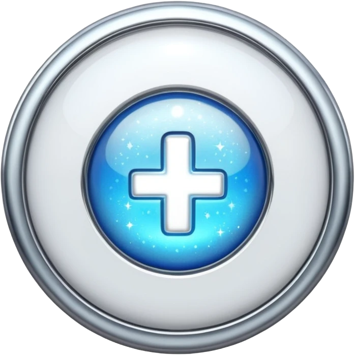 glitter white symbol of health + emoji