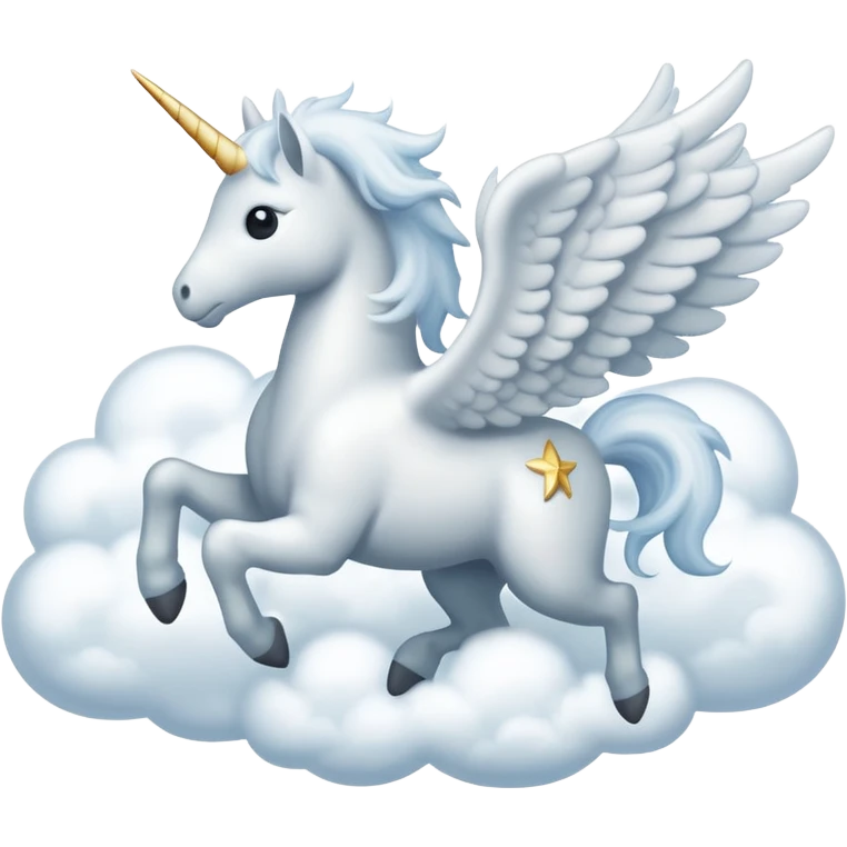 Pegasus made out of  Cloud  emoji