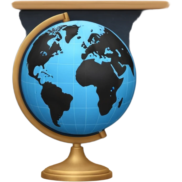 globe on an empty chalkboard emoji