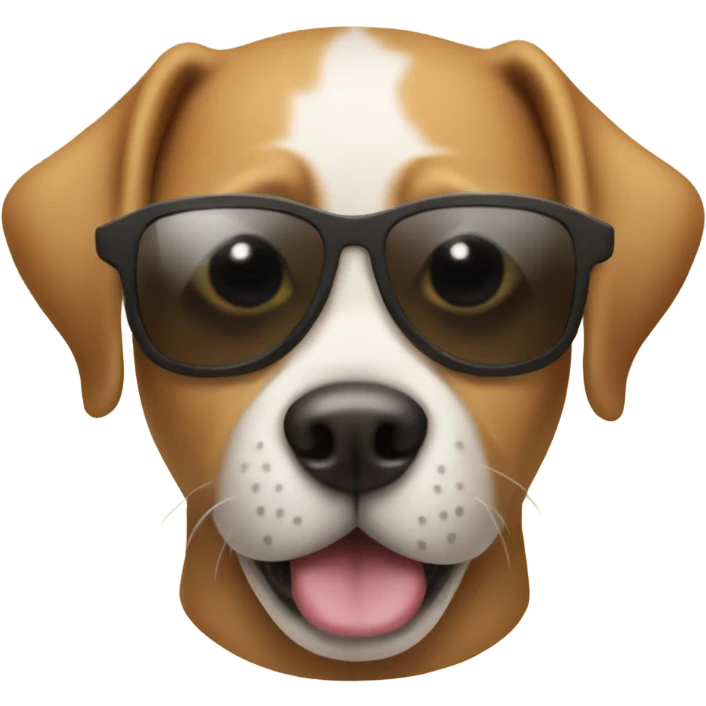 Dog with sun glasses emoji
