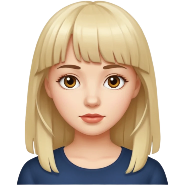white girl bangs emoji