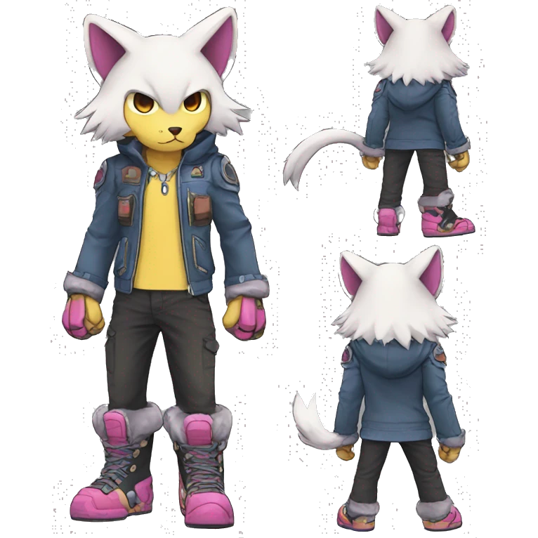 kawaii cool edgy Digimon-Fakemon-animal full body emoji