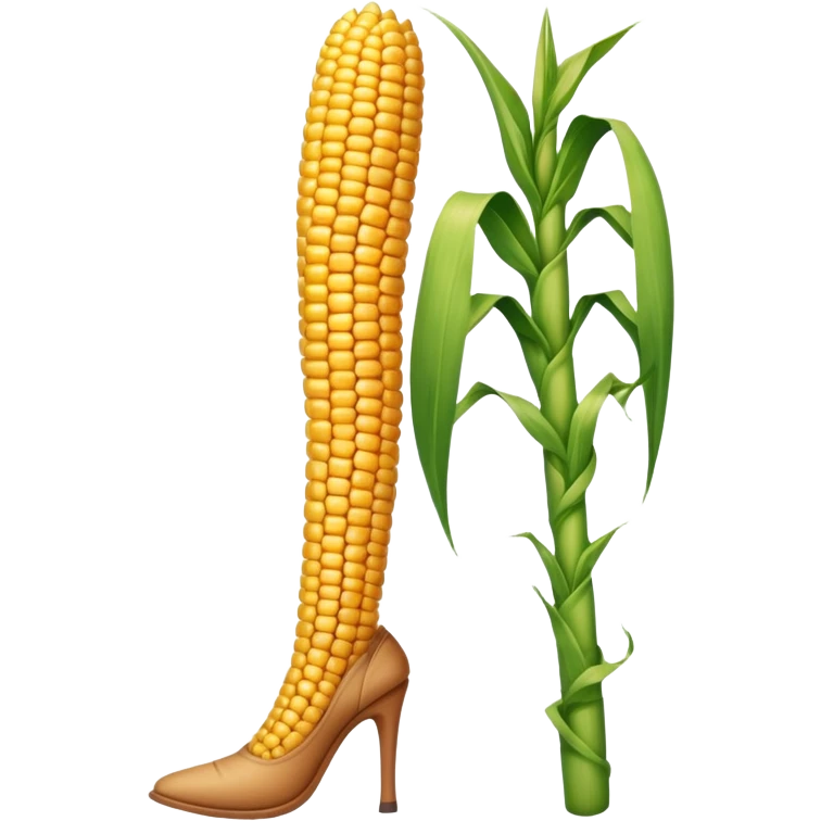 Corn growing out of a leg emoji