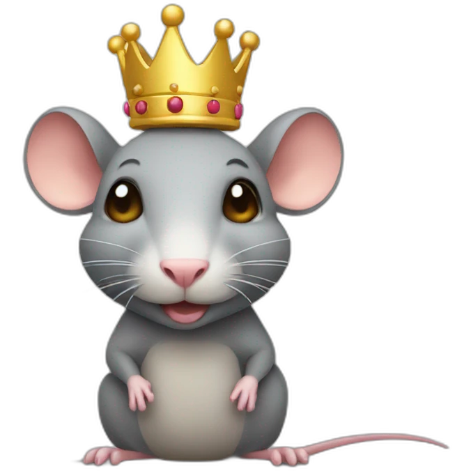 Rat with crown emoji