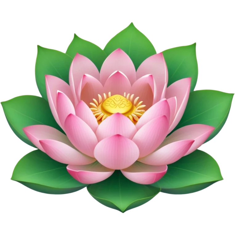  circle leaf pink lotus emoji