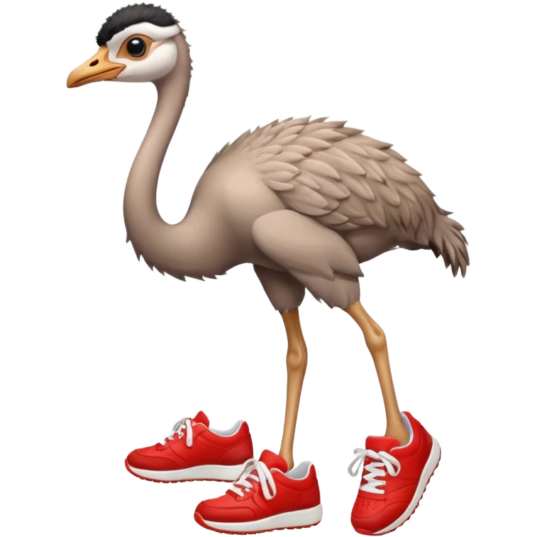  ostrich-in-red sneakers emoji