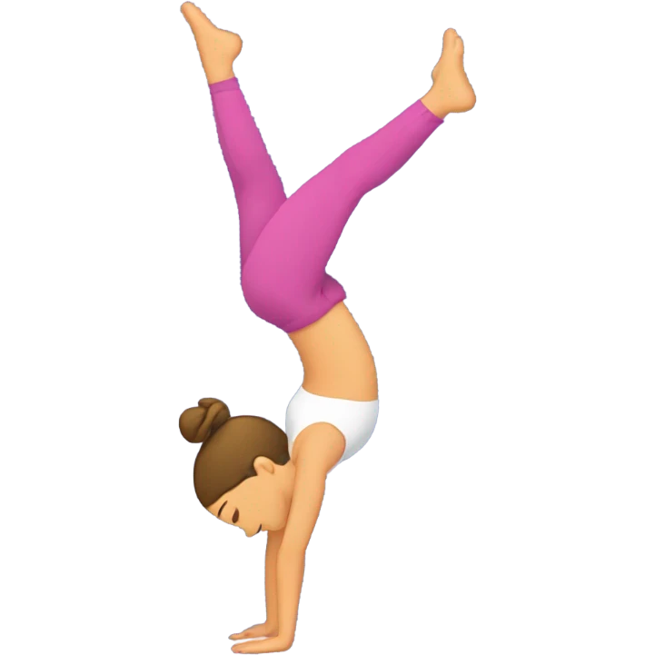 Girl doing handstand emoji