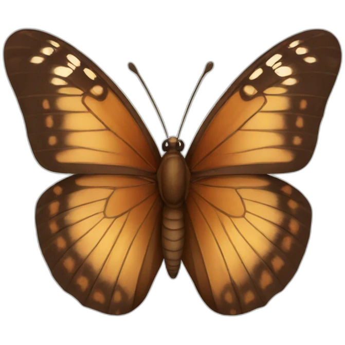 Brown butterfly emoji