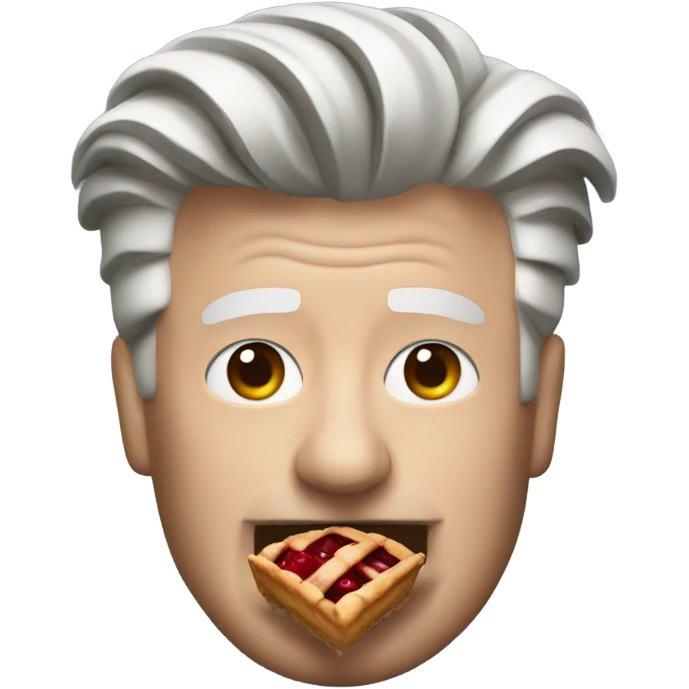 david lynch with a cherry pie emoji