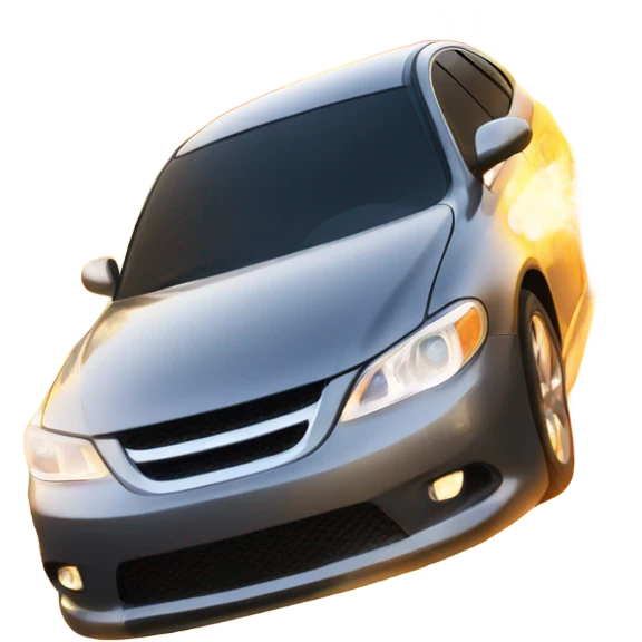 car jumping through flames  emoji