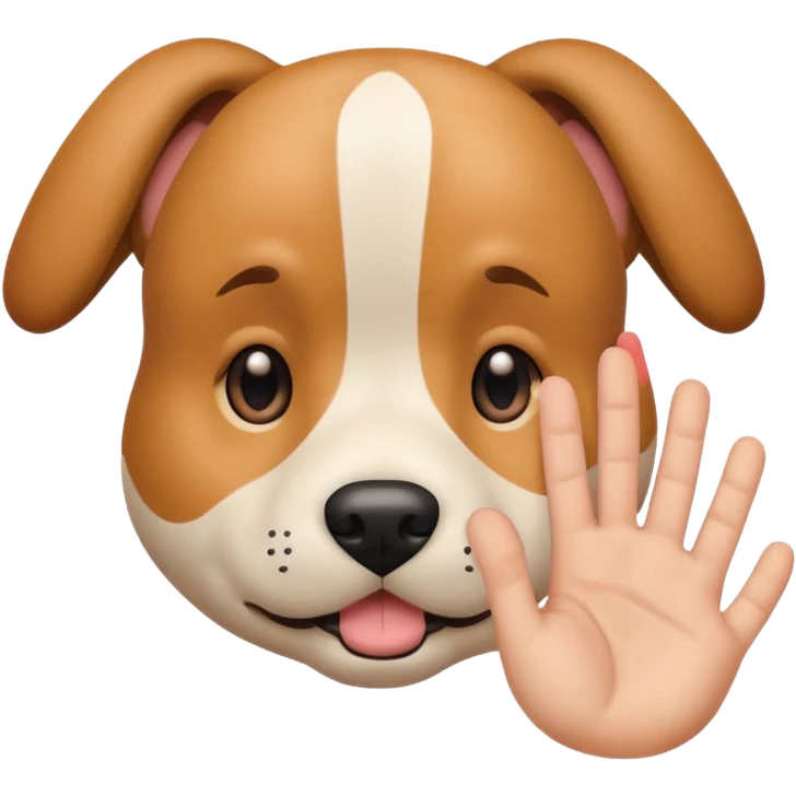 A hand making a dog face emoji