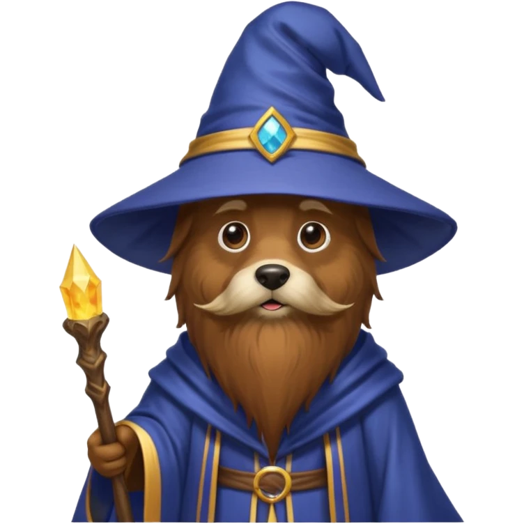 Dog wizard emoji