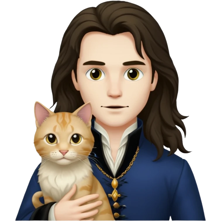 Lestat de liencourt with a cat emoji