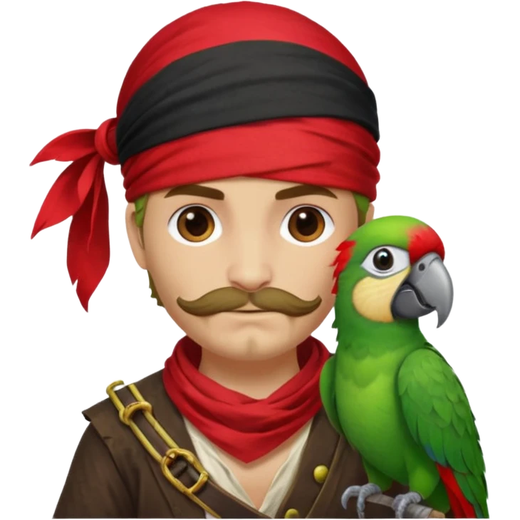 pirate and parrot emoji