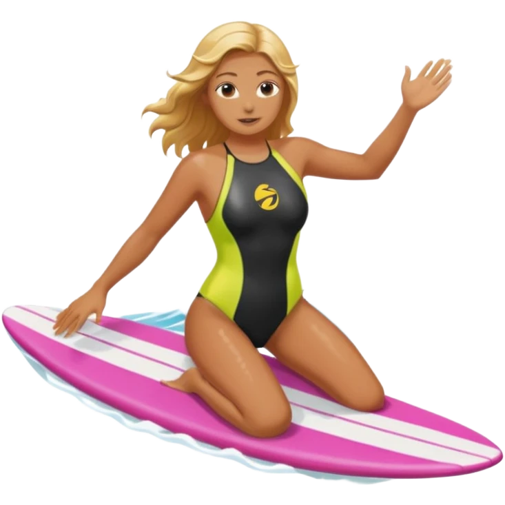 woman surfing emoji