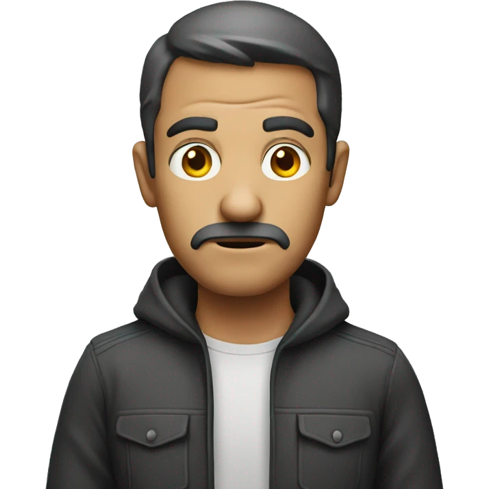 Suspicious man emoji