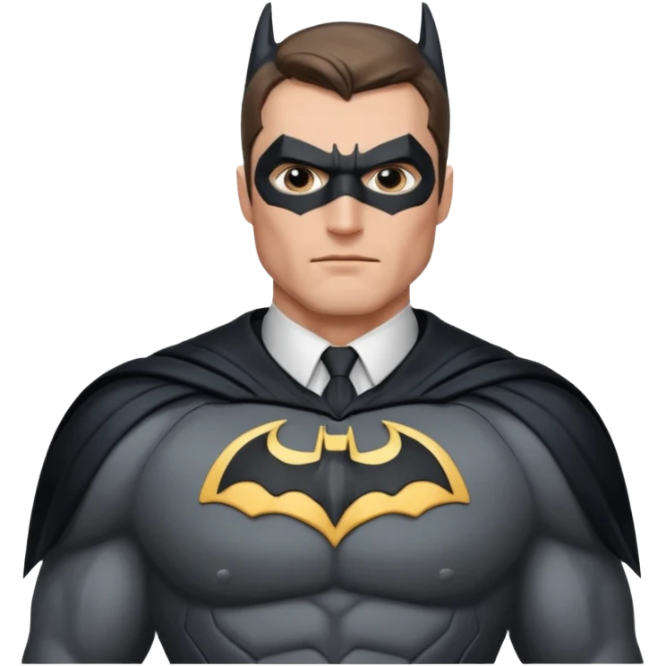 caucasian batman standing emoji