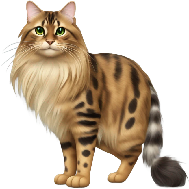 Long Hair Cashmere Bengal Cat  emoji