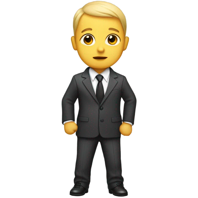 white newborn in business costume emoji