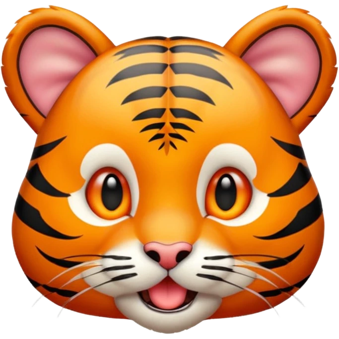 little tiger show his tongue emoji
