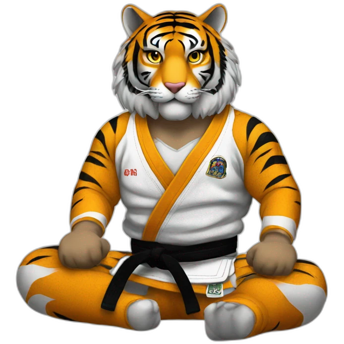 BJJ seated guard  Tiger  emoji