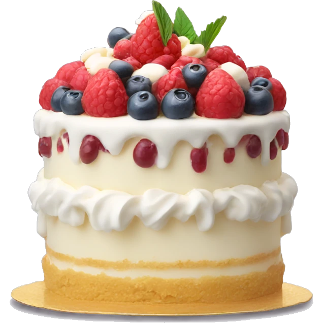 Realistic luxurious chantilly cake emoji
