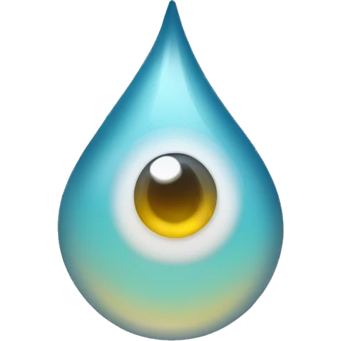 water droplet under eye emoji