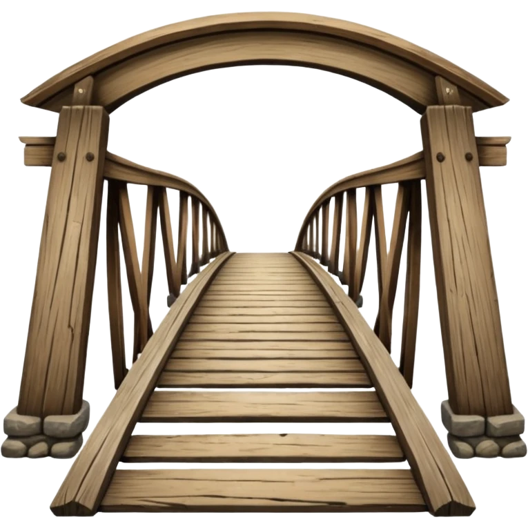 Old Japanese wooden bridge emoji