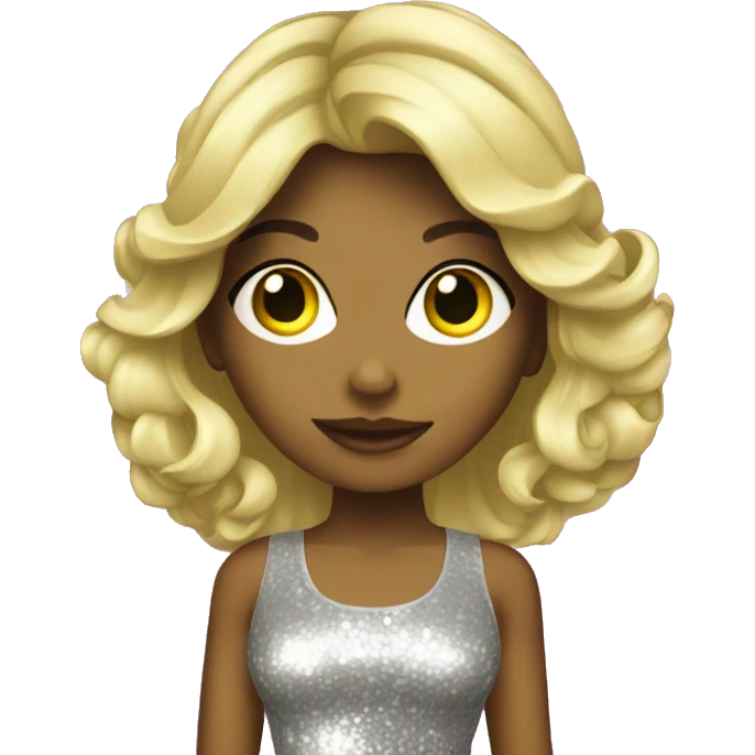 disco girl blonde  emoji