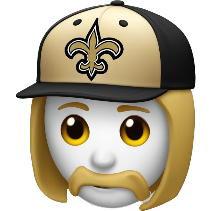 New Orleans saints baseball hat emoji