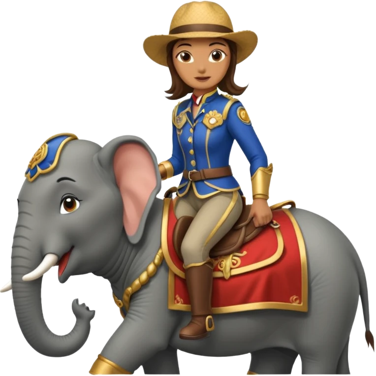 lady Rider on elephant emoji
