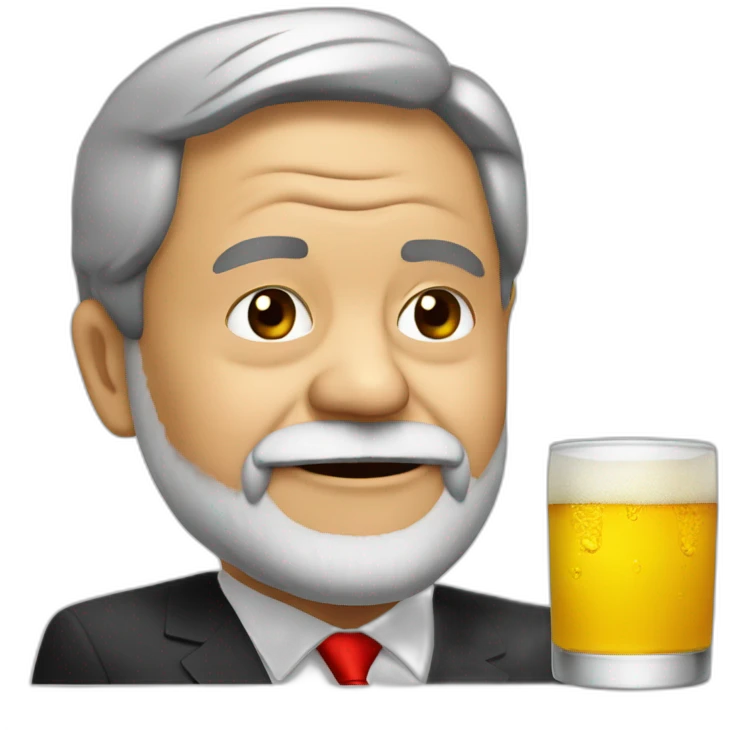 Presidente Lula drunk emoji