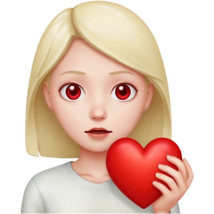 red heart in fear emoji