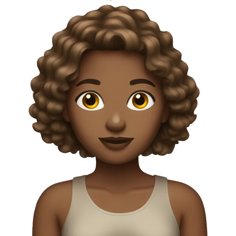 brown hair girl beachy vibe emoji