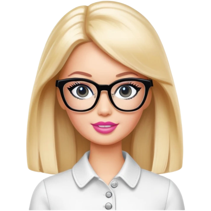 Barbie eye glass style  emoji