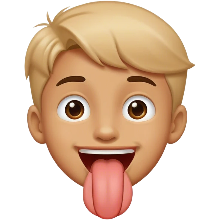 Very happy boy sticking out tongue  emoji