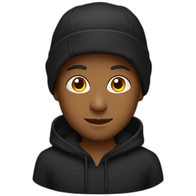 man black hoody emoji