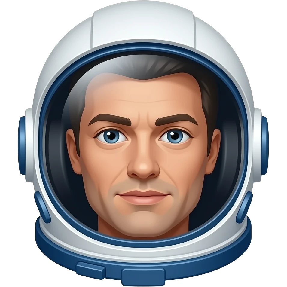 french astronaut with closed helmet emoji