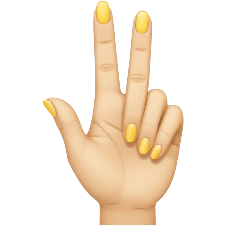 yellow 5 finger emoji, index finger extended, remaining finger folded, pointing to someone, poking hand emoji