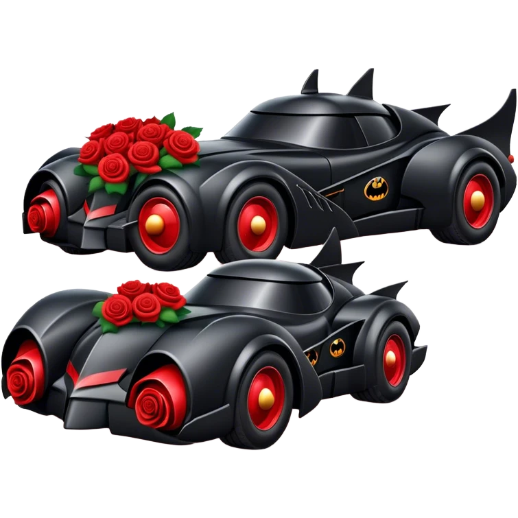 Batmobile with roses emoji