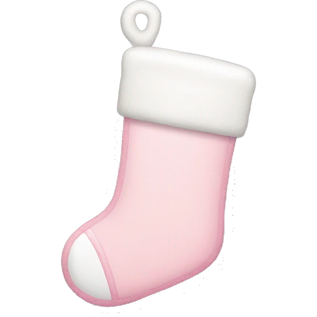 Light pink christmas stocking emoji