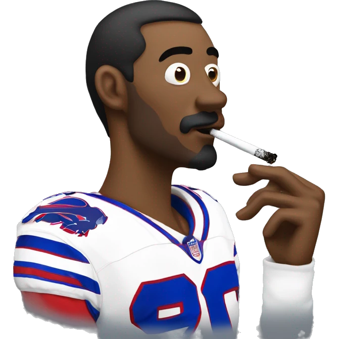 Buffalo bills fan smoking cigarette emoji