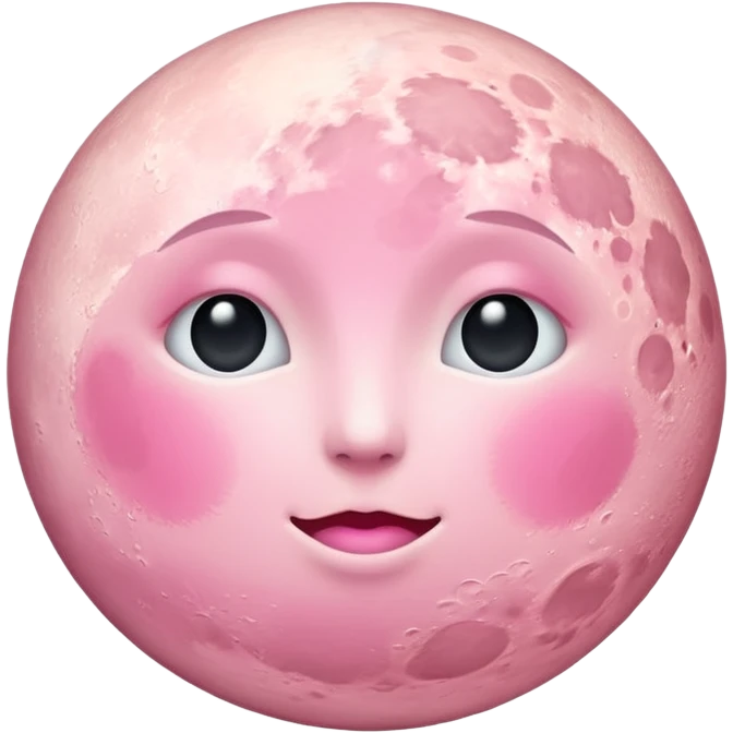 light pink moon emoji