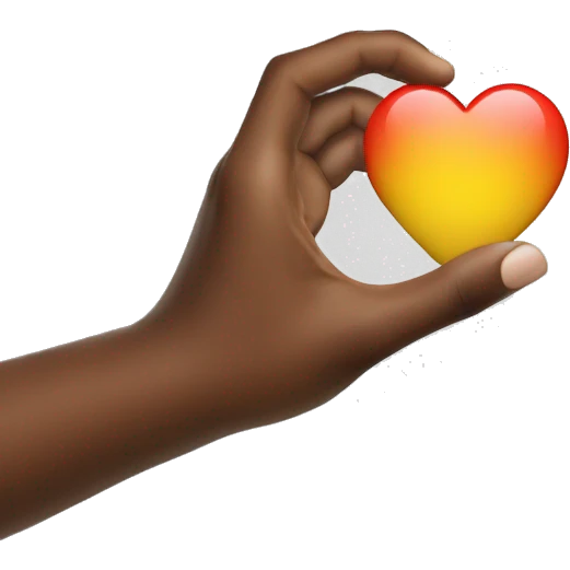 half love shape with hand emoji