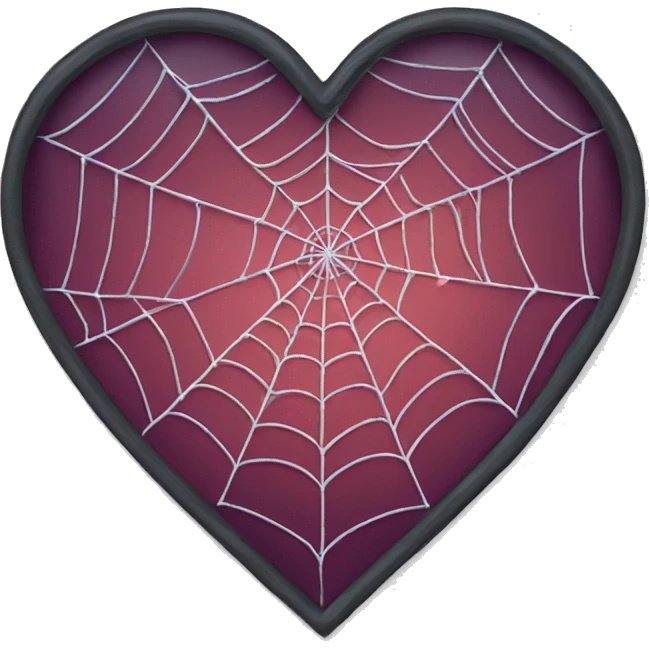 spiderweb heart  emoji