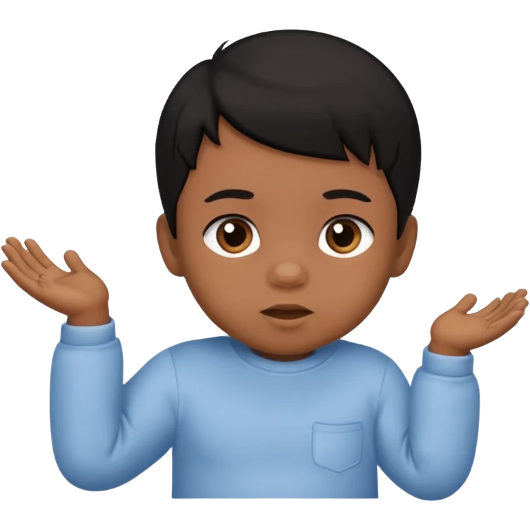 Baby boy with black hair and brown skin emoji