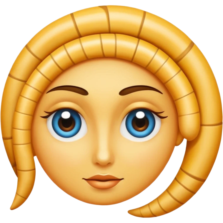 un visage avec les yeux en spirale mais par amour  emoji