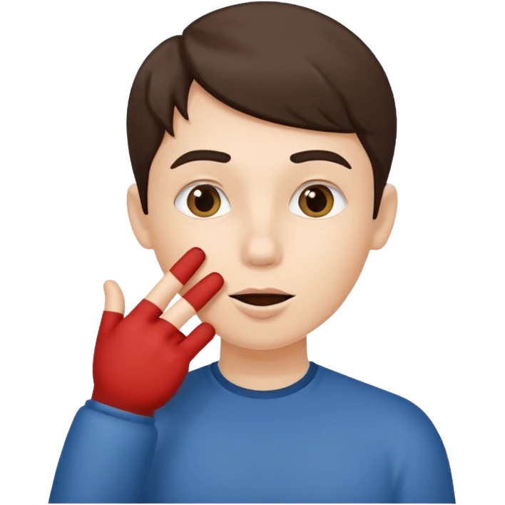 знак рукой "тише", "тшшш" у рта emoji