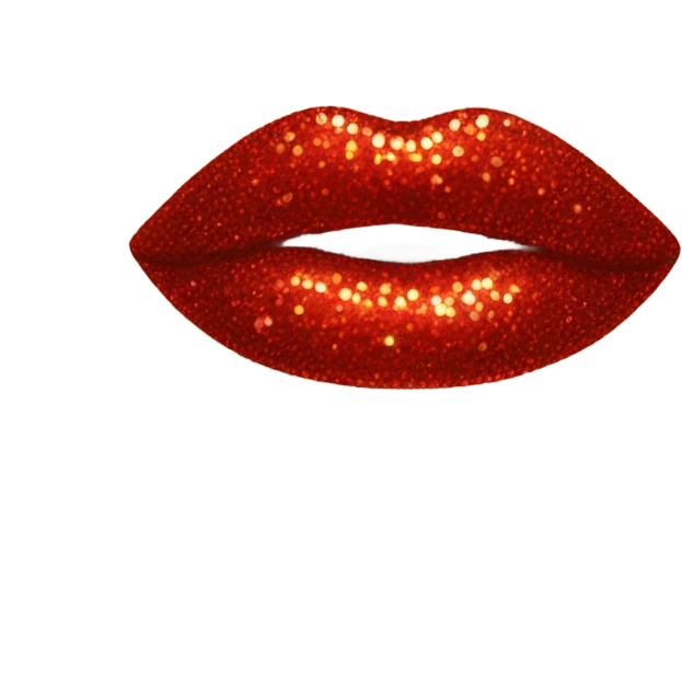 Red sparkly lips￼ emoji