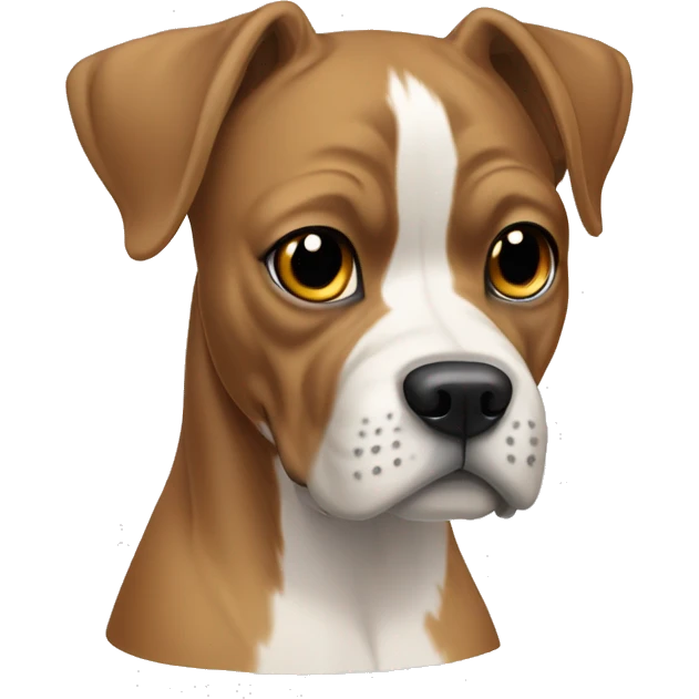 White and tan putty boxer mix emoji